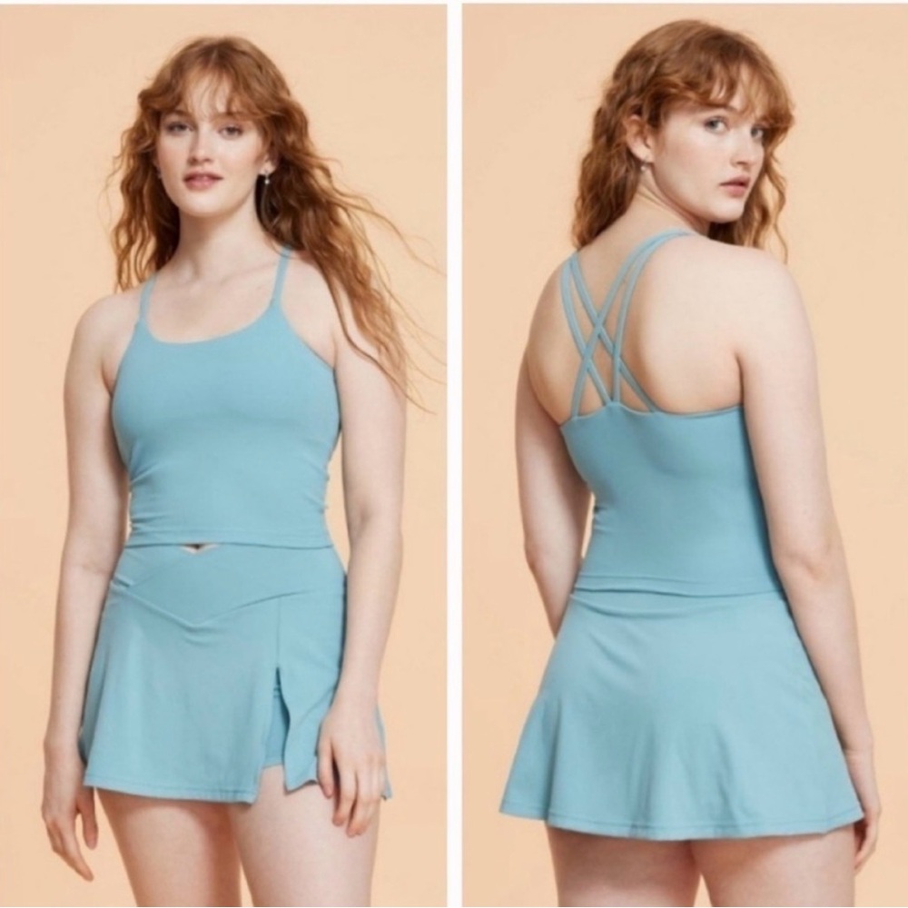 Blogilates Small Light Teal Active Tank Top